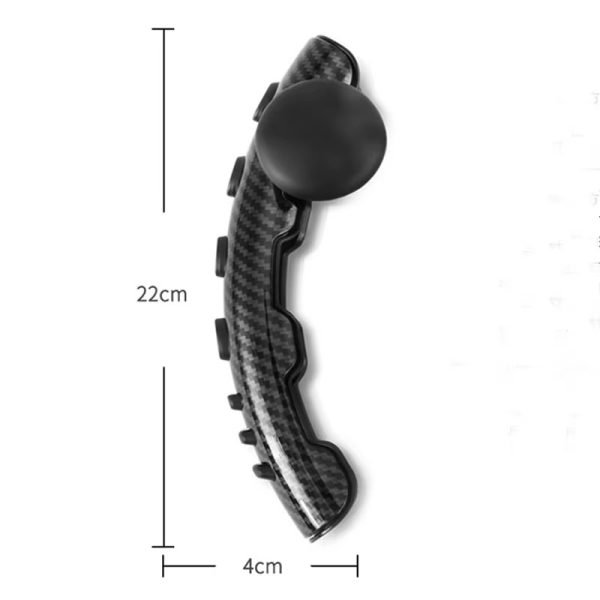 Two Part Carbon Steering Wheel Cover With Spinner Knob – 360° Rotating Power Handle for Smooth Driving, Non-Slip Universal Fit - Image 3