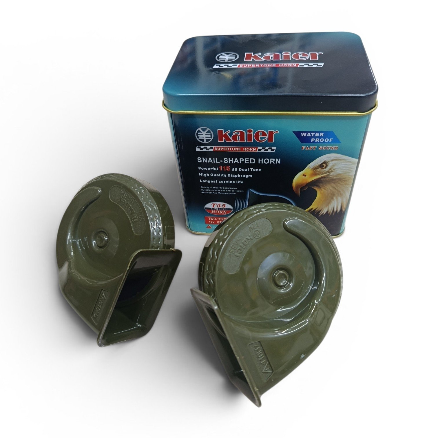 Kaier Supertone Snail-Shaped Horn – 115dB Powerful Waterproof Car Horn