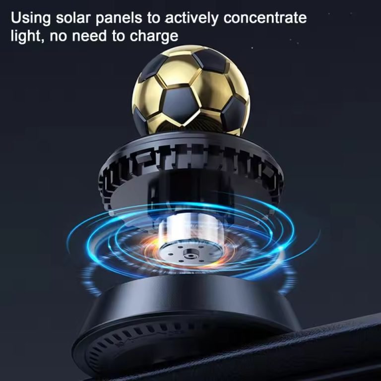 Car Solar Foot ball Showpiece With Car Air Freshener - Image 5
