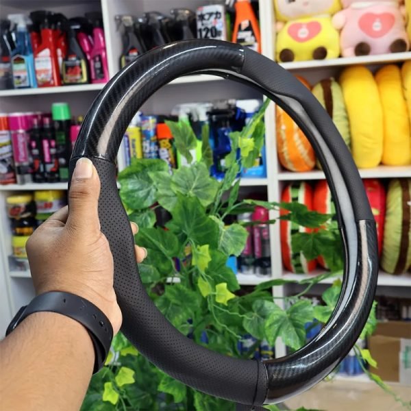 Carbon Fiber Steering Wheel Cover – Premium Style & Comfort for Your Car - Image 5