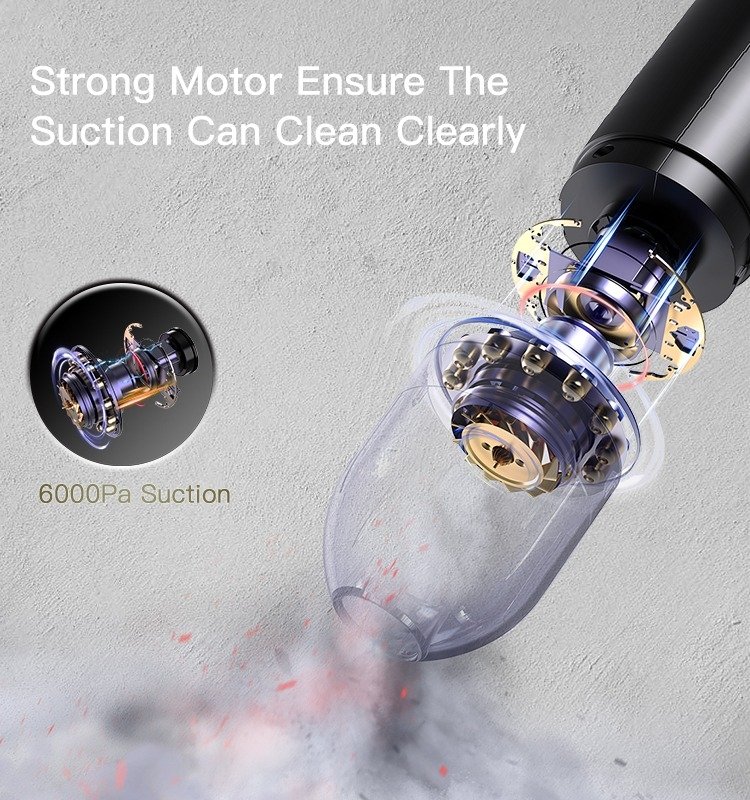 Yesido Powerful Vacuum Cleaner Rechargeable Mini Car and Home Handheld Vacuum Cleaner - Image 4