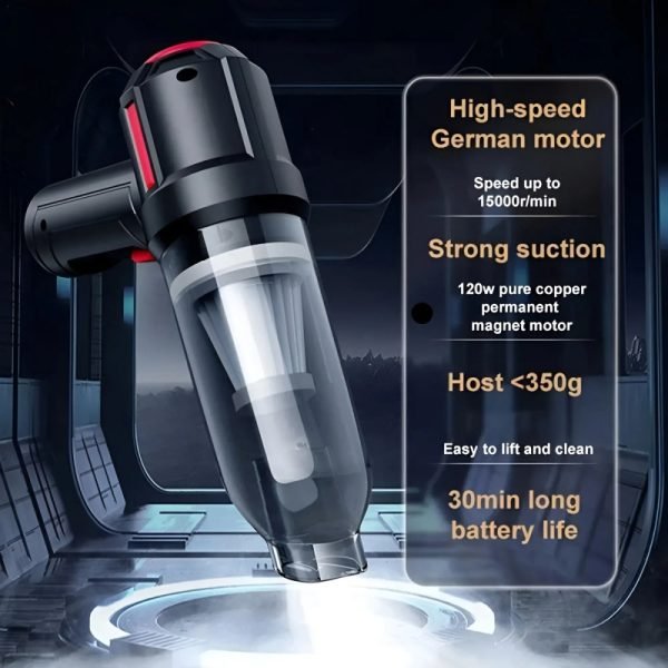 Suitu Powerful Wireless Vacuum Cleaner for Car and Home Cleaning - Image 4