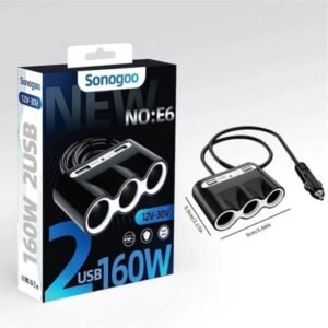 Sonogoo 3 Soccer Car fast Charger Auto Charging Port USB Car Solid Interface With Smart Chip Flat Design