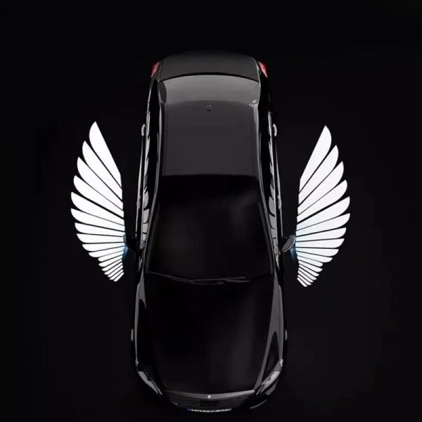 Car Door Welcome Light Angel Wings Dynamic Projector Rearview Mirror Carpet Light - Image 2