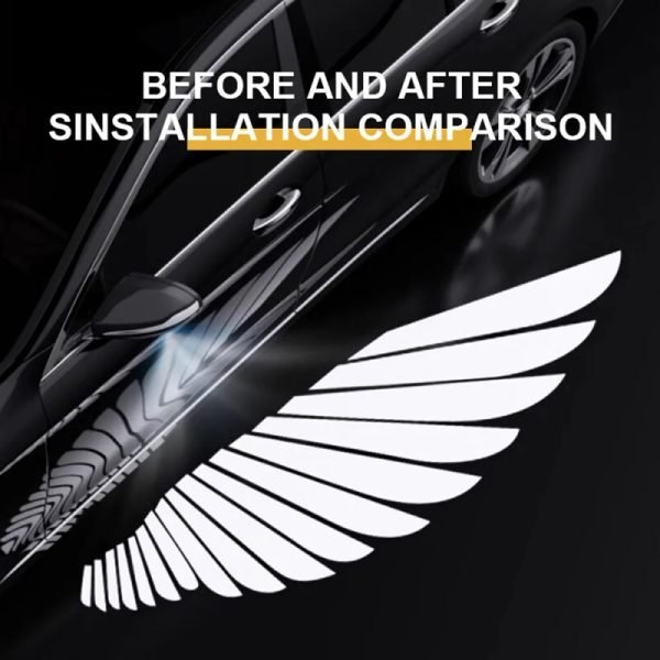Car Door Welcome Light Angel Wings Dynamic Projector Rearview Mirror Carpet Light - Image 3