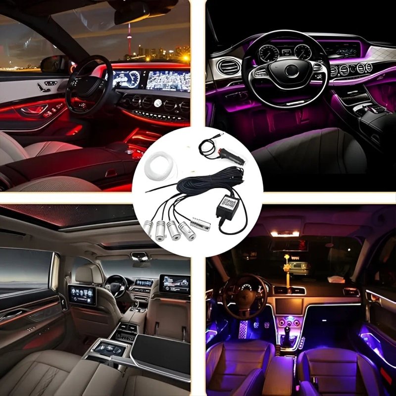 Car Neon LED Interior Strip Light with App Controlled – Interior Ambient Lighting for Dashboard and Door Trim - Image 3