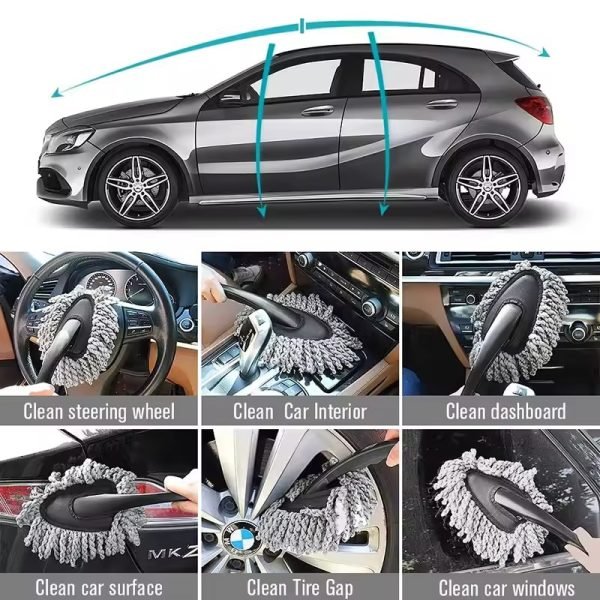 Car Dusting Mop Microfiber Car Wash Brush Duster Home Cleaning Multifunctional Dusting Small Duster Auto Cleaning Beauty Tools - Image 2