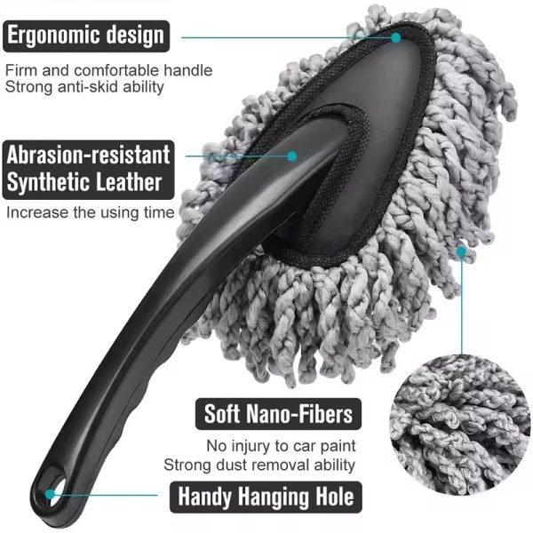 Car Dusting Mop Microfiber Car Wash Brush Duster Home Cleaning Multifunctional Dusting Small Duster Auto Cleaning Beauty Tools - Image 3
