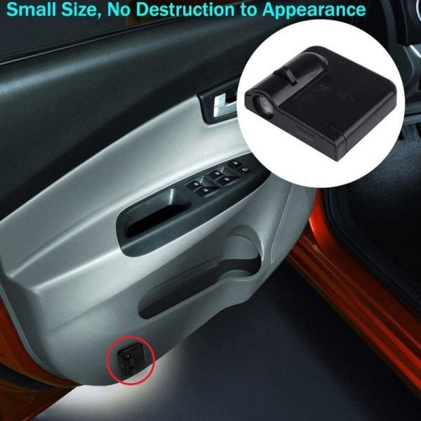 Car Door Logo Projection Light – LED Wireless Door Shadow Light (2 Pcs, Batteries Included) - Image 7