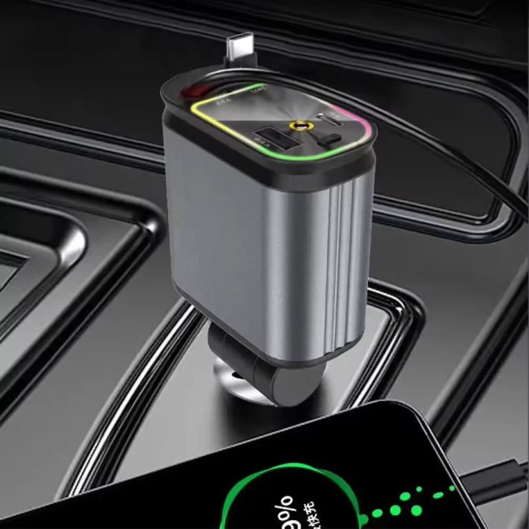 Car Roof Starlight 4 In 1 Retractable 66w Car Charger Dual Type-C Fast Adapter - Image 5