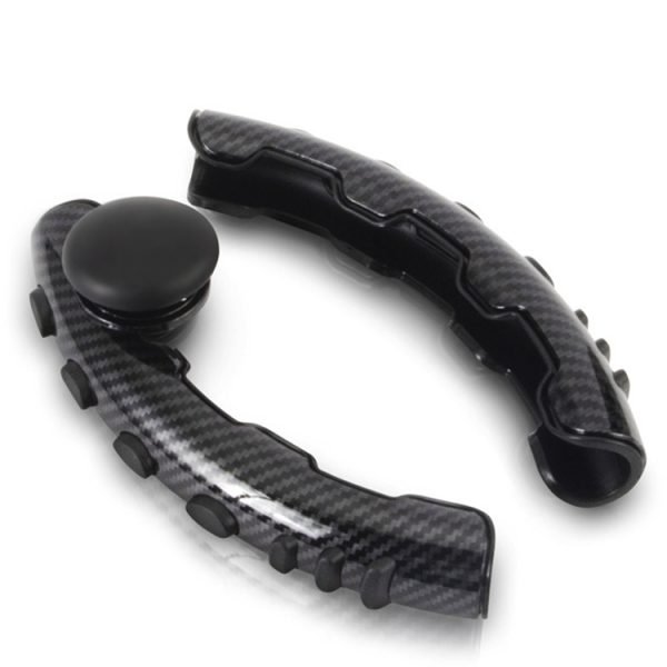 Two Part Carbon Steering Wheel Cover With Spinner Knob – 360° Rotating Power Handle for Smooth Driving, Non-Slip Universal Fit - Image 4