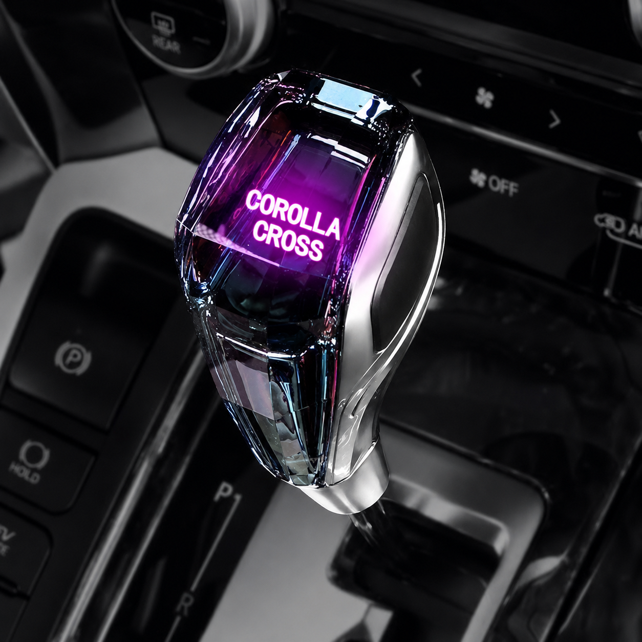 Crystal RGB Car Gear Shift Knob – Touch-Activated Multi-Color LED Light, Stylish and Illuminated Gear Knob for a Premium Look - Image 3