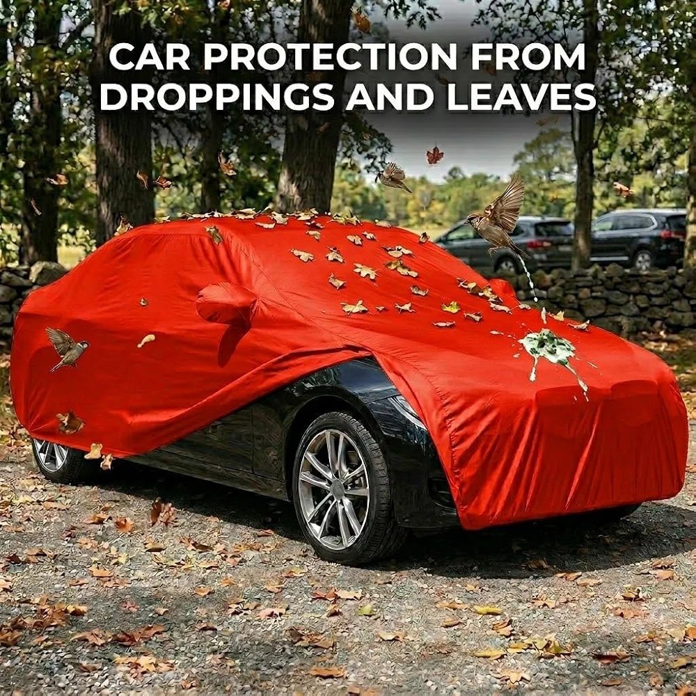 Premium Red Colour Car Cover For - Corolla 90 | Corolla 100 | Corolla 110 | Corolla 111 | Corona Premio | Corona Box | Toyota Wagon | Toyota Allion | Toyota Premio | Toyota Axio | Toyota Corolla Ultimate Protection for Your Car - Image 6