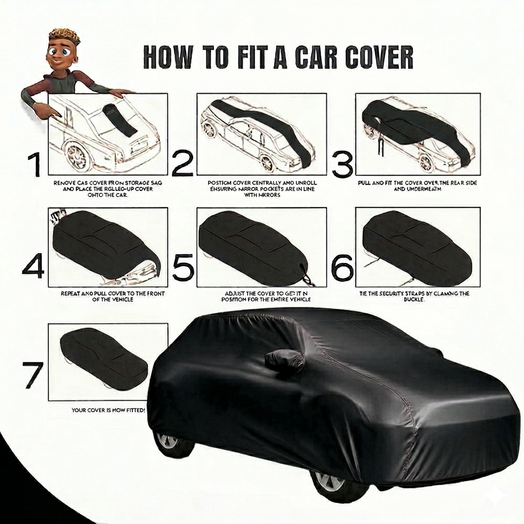 Premium Black Colour Car Cover For - Corolla 90 | Corolla 100 | Corolla 110 | Corolla 111 | Corona Premio | Corona Box | Toyota Wagon | Toyota Allion | Toyota Premio | Toyota Axio | Toyota Corolla Ultimate Protection for Your Car - Image 6