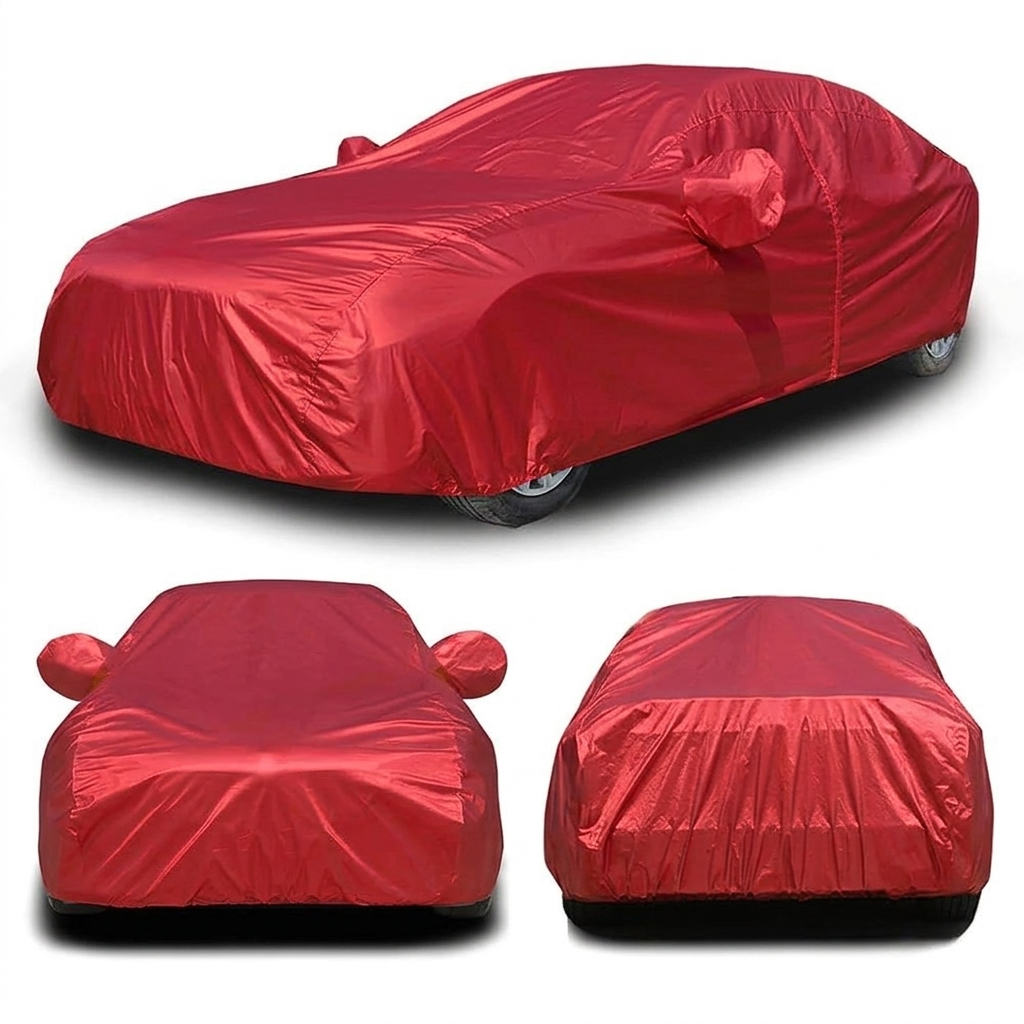 Premium Red Colour Car Cover For - Corolla 90 | Corolla 100 | Corolla 110 | Corolla 111 | Corona Premio | Corona Box | Toyota Wagon | Toyota Allion | Toyota Premio | Toyota Axio | Toyota Corolla Ultimate Protection for Your Car - Image 4