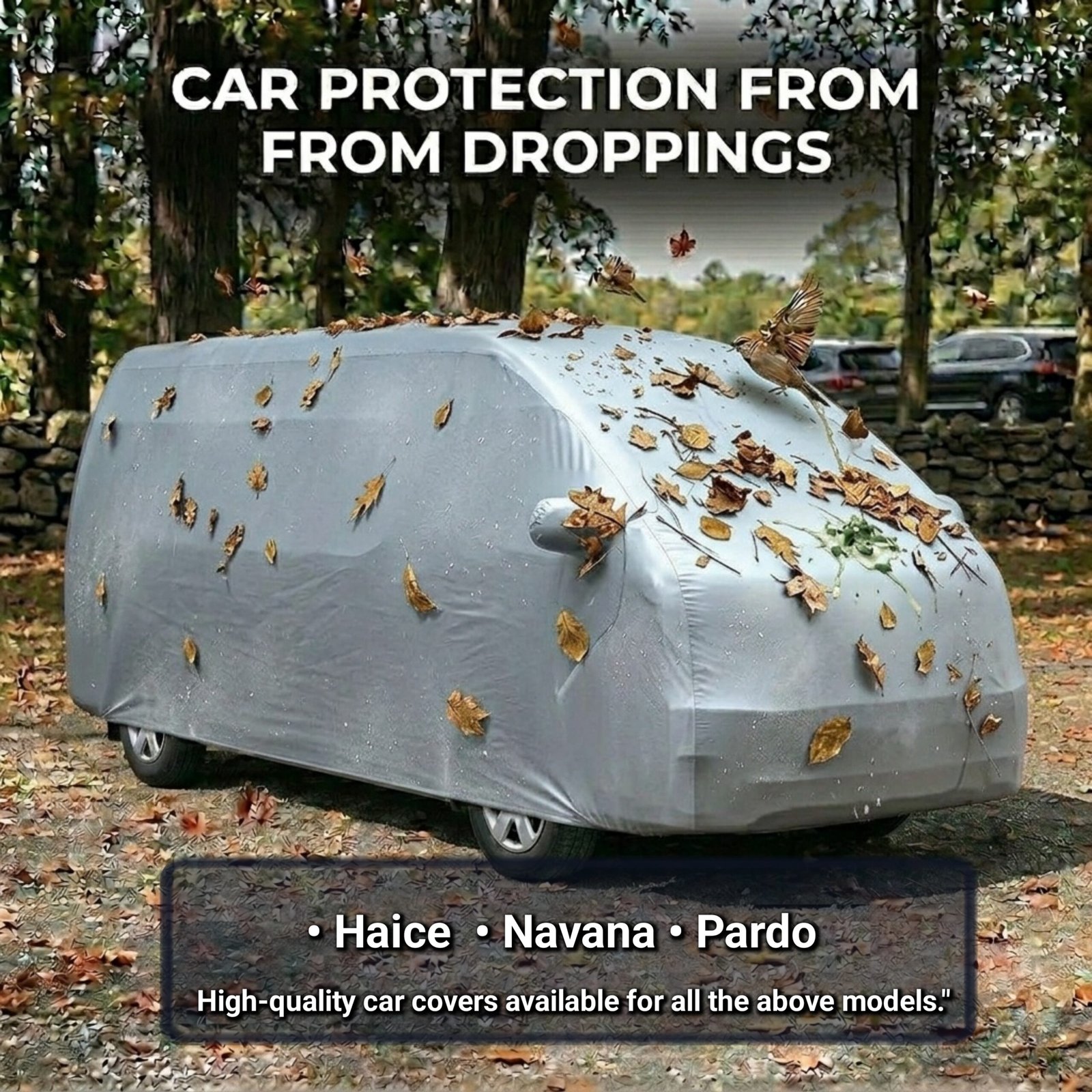 Premium Selver colour Car Cover For - • Haice • Navana • Pardo | Ultimate Protection for Your Car