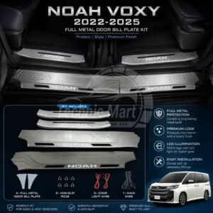 Noah Voxy 2022-2025 Full Metal 4-door LED door sill plate