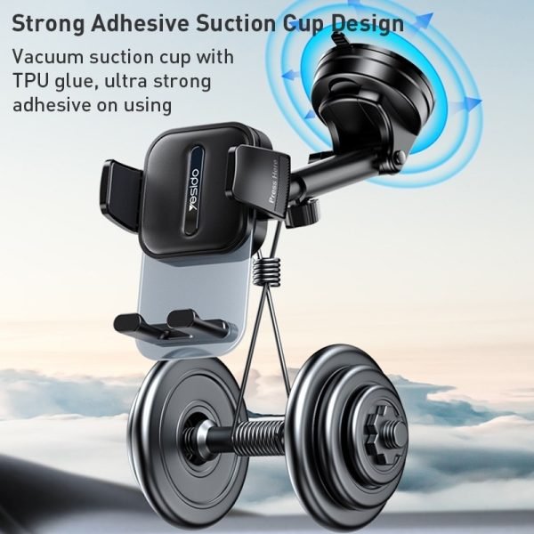 YESIDO C261 360° Rotating Car Phone Holder – Suction Cup Dashboard & Windshield Mount - Image 5