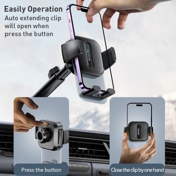 YESIDO C261 360° Rotating Car Phone Holder – Suction Cup Dashboard & Windshield Mount - Image 6
