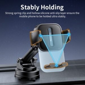 YESIDO C261 360° Rotating Car Phone Holder – Suction Cup Dashboard & Windshield Mount