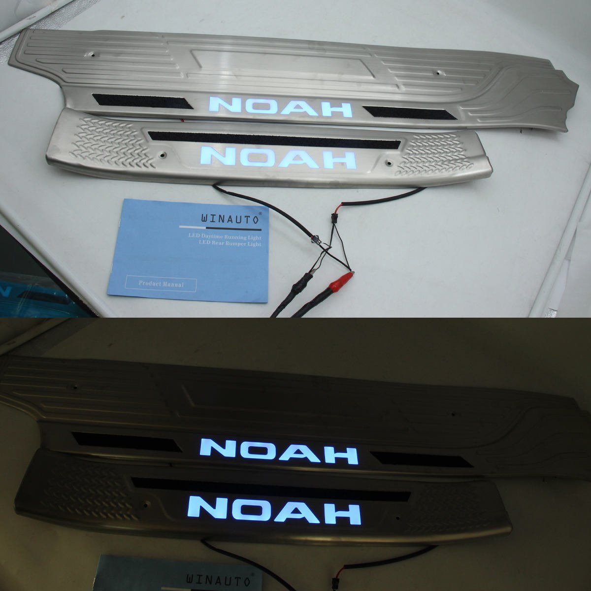 Noah Voxy 2022-2025 Full Metal 4-door LED door sill plate - Image 2