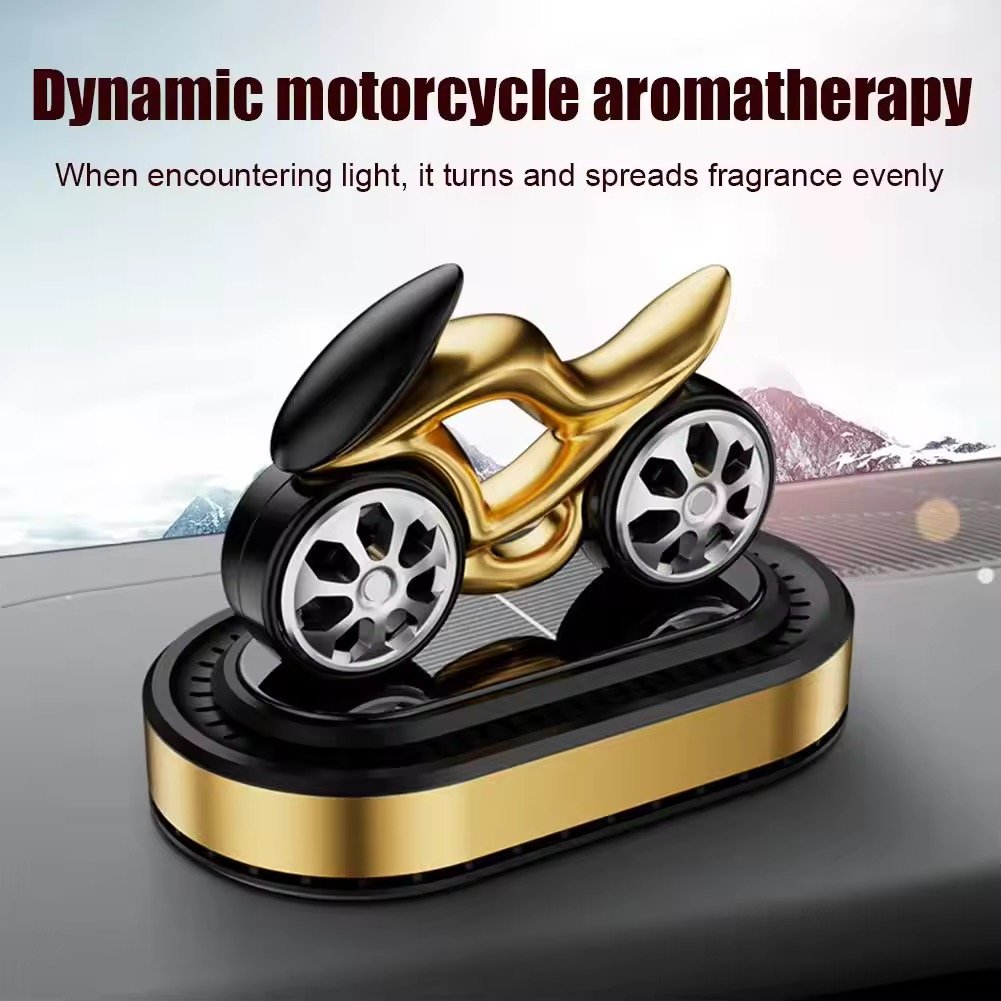 1Set Solar Rotating Vehicle Mounted Fragrance Center Console Dynamic Motorcycle High-end Car Accessories Car Mounted Perfume - Image 5