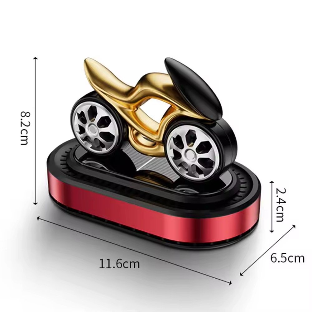 1Set Solar Rotating Vehicle Mounted Fragrance Center Console Dynamic Motorcycle High-end Car Accessories Car Mounted Perfume - Image 6