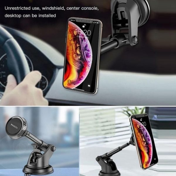 YESIDO Magnetic Vacuum Suction Car Phone Holder – 360° Rotating Dashboard & Windshield Mount - Image 4