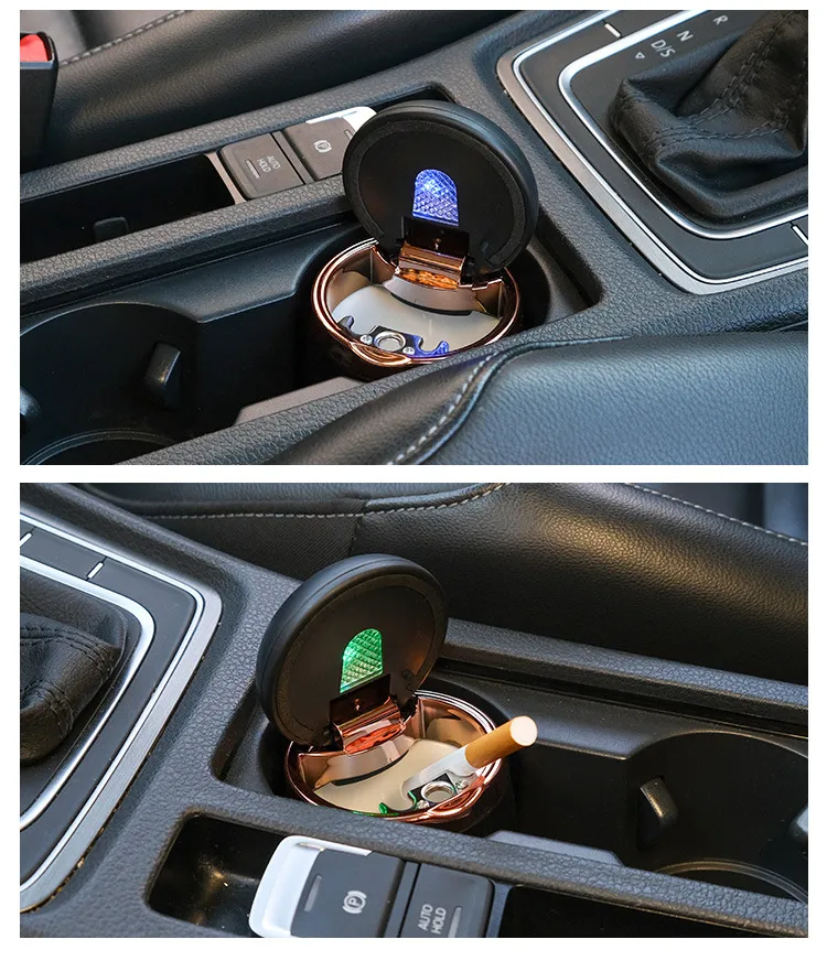 Toyota logo Ashtray small mini with light and cover creative car interior automotive supplies - Image 4