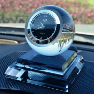 Premium Crystal Globe Car Clock