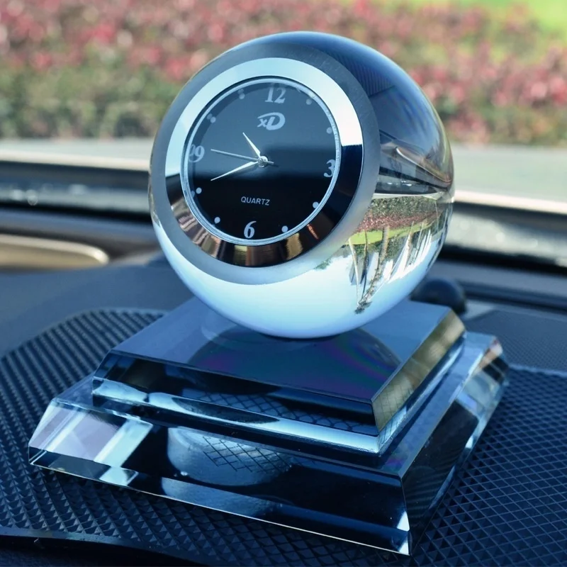 Premium Crystal Globe Car Clock