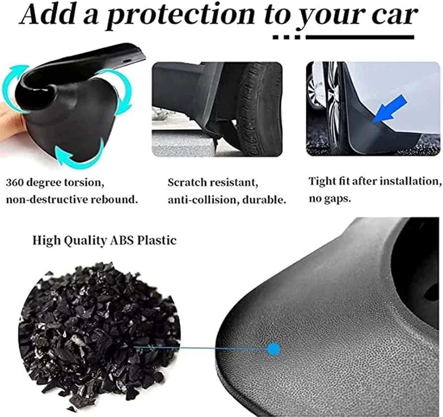 Premium Flexible Car Mudguard Set (4 Pcs) - Image 4