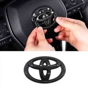 Carbon Fiber Steering Wheel Emblem logo for Toyota (6x4.5cm)