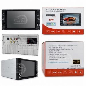 7 Inch Double DIN Touch Screen Car MP5 Player with Bluetooth, USB, SD, FM & Rear Camera Support