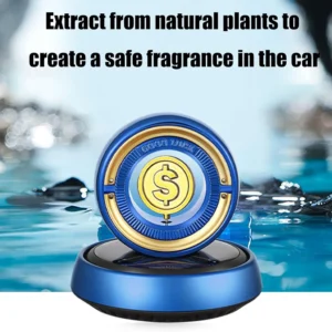 Solar Car Air Freshener | Rotating Coin Car Diffuser Air Freshener with Solar Rotation,Car Odor Eliminator and Odor Fighter, Car Fragrance, Car Accessories Interior Decorations