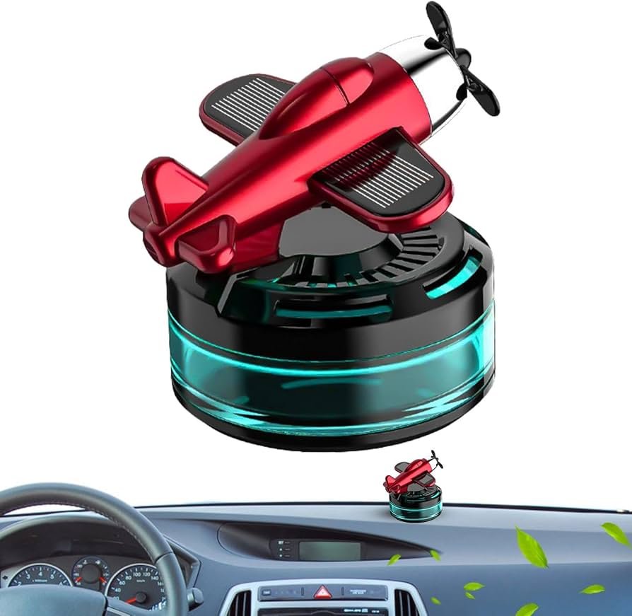 Solar Car Air Freshener Diffuser,Solar Car Air Freshener | Airplane Rotating Car Aromatherapy - Car Air Diffusers, Car Aromatherapy Air Fresheners, Car Ornament - Image 2