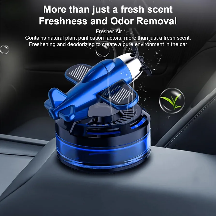 Solar Car Air Freshener Diffuser,Solar Car Air Freshener | Airplane Rotating Car Aromatherapy - Car Air Diffusers, Car Aromatherapy Air Fresheners, Car Ornament