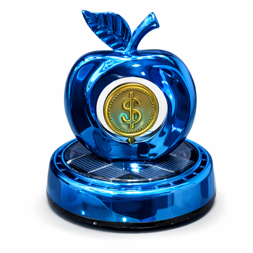 Car Solar Gold Coin Rotating Apple Aromatherapy Liquid Perfume Air Fresh Decoration Advanced Fragrance Interiors Accessory - Image 2