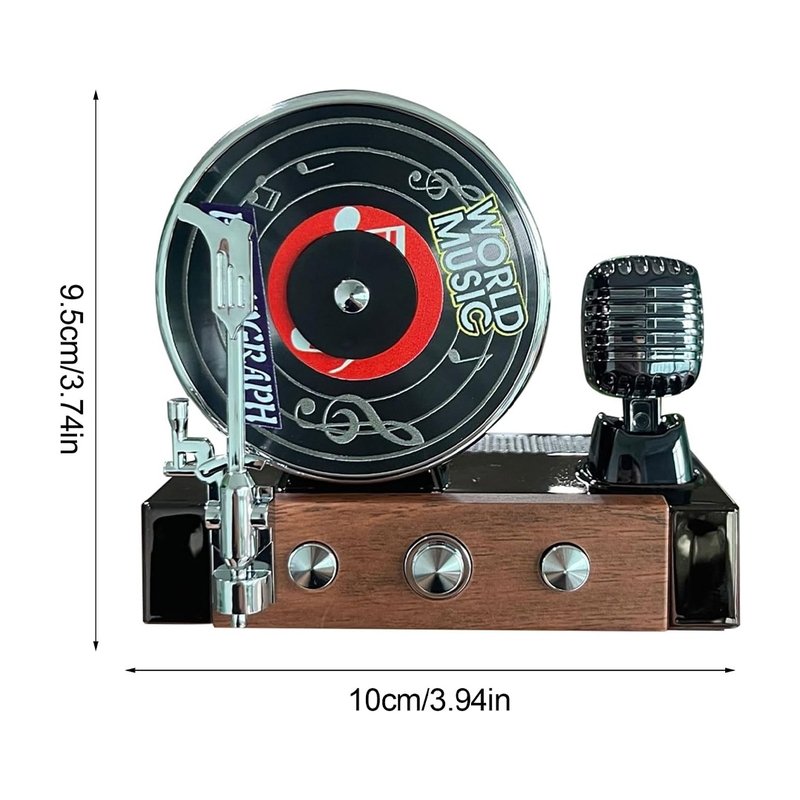 Phonograph Car Aroma Diffuser – Solar-Powered Retro Style Car Perfume - Image 4