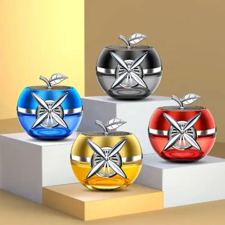 Car Perfume - Solar Rotating Car Spray Freshener - Car Fragrance with Long Lasting Aroma to Relieve Fatigue Gift for Family Friends