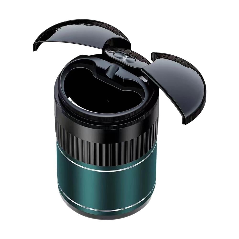 Car Smart Ashtray Built-in Led Light With Lid Opening Ashtray USB Rechargeable Ashtray Smokeless With Cover Lid, Led Mirror Car ashes tray Led Cup ashtray smart ash Can Car, ashes automotive a - Image 2