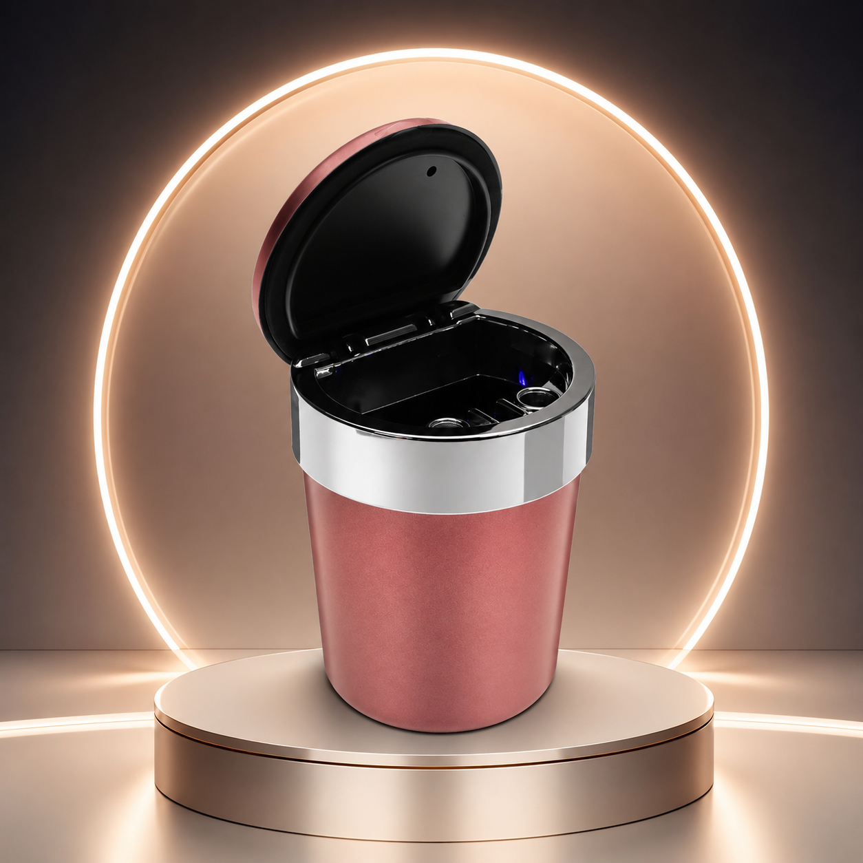 Car Cigarette Ashtray, Car Drink Holder Ashtray with Blue LED Light