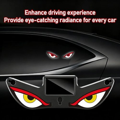 Solar Devil Eyes Car LED Light Wireless No Drill Demon Eye Warning Lights for Car Windshield & Rear Window Animated LED Eyes for Cars, SUVs, Trucks, Vans - Image 8