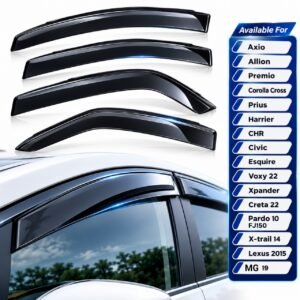 Premium Car Rain Shade | Easy Installation Window Visor | Car Rain Guard