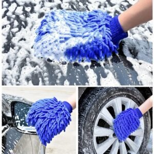 Car & Bike Wash Hand Gloves Towel Microfiber Cleaning Tools