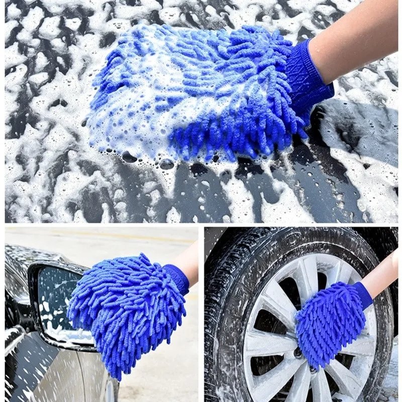 Car & Bike Wash Hand Gloves Towel Microfiber Cleaning Tools