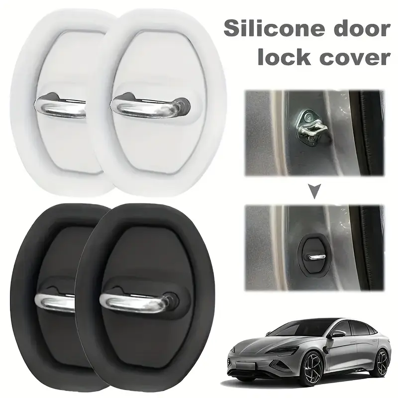 4pcs Car Door Lock Guard – Silent Silicone Protector