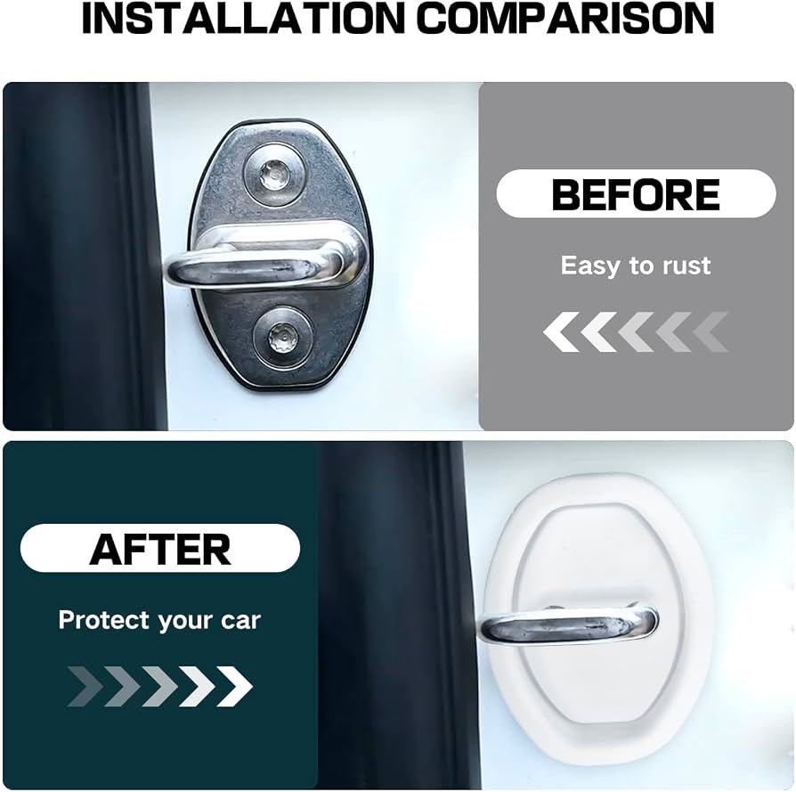4pcs Car Door Lock Guard – Silent Silicone Protector - Image 8