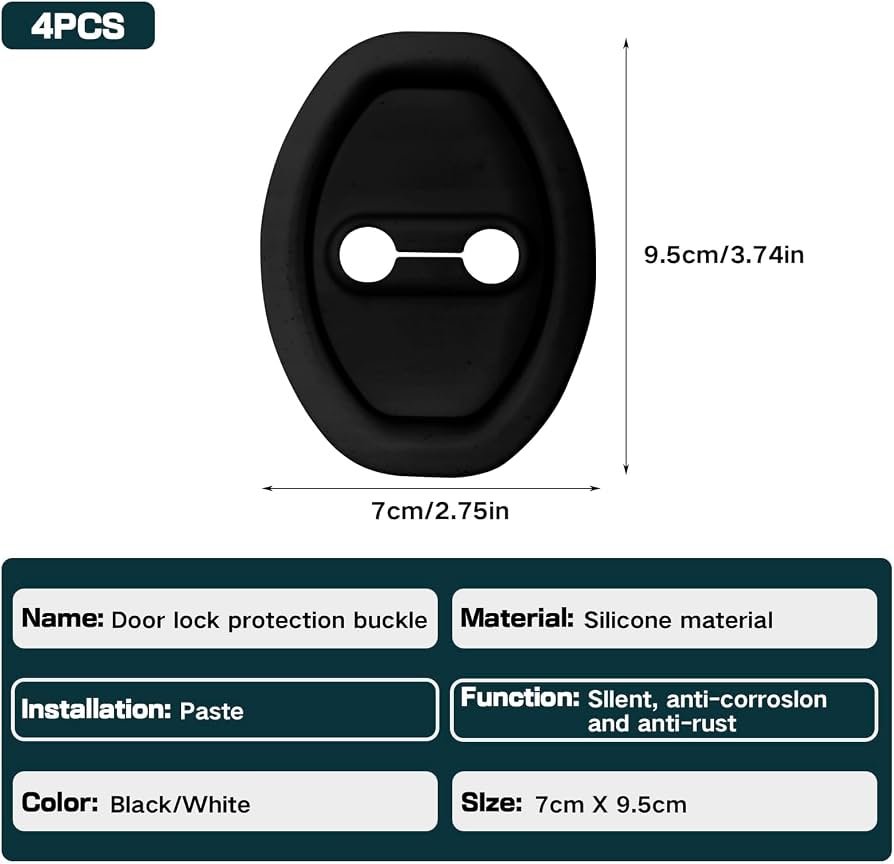 4pcs Car Door Lock Guard – Silent Silicone Protector - Image 6