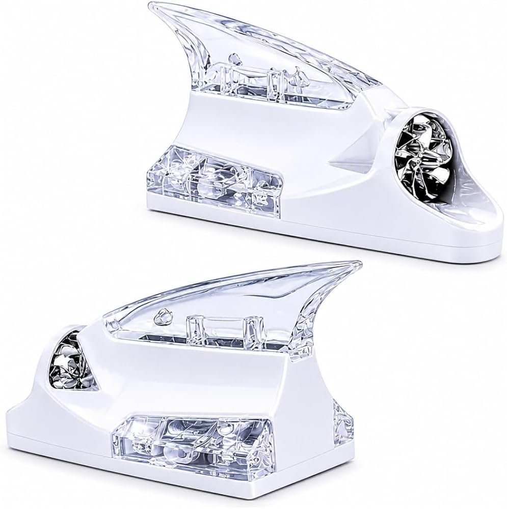 Car Shark Fin Antenna with Wind Power LED Light – Modern Design for Better Signal - Image 4